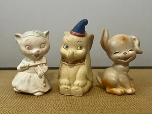 Vintage Dumbo, Cat & the Fiddle, & Puppy Squeak Toys - Picture 1 of 7