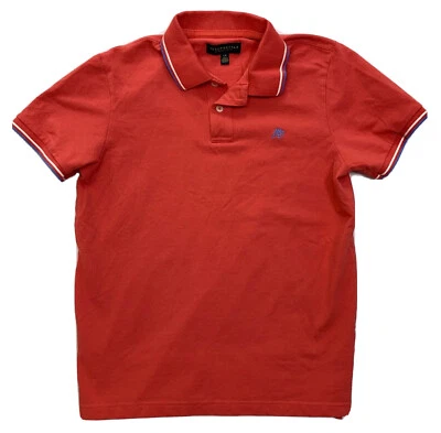 Aeropostale Polo T 恤女式 L 码红色短袖纽扣标志高尔夫 — 第 1/4 张图片