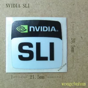 Autocollant NVIDIA SLI 20,5 mm x 21,5 mm - neuf véritable bonne qualité - Photo 1/1