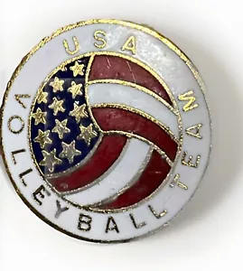 Spilla da bavero USA squadra di pallavolo rosso bianco blu design bandiera americana - Foto 1 di 9