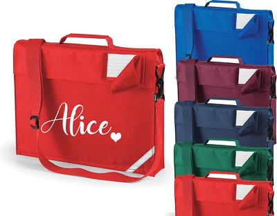 ICKLE PEANUT Personalisierte zusammengefügte Namensband Buchtasche Rucksack Back to School Bookbag maßgeschneidert