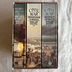 The Civil War: A Narrative (Volumes 1-3 Vintage Box Set) Shelby Foote 1986 - Picture 1 of 10