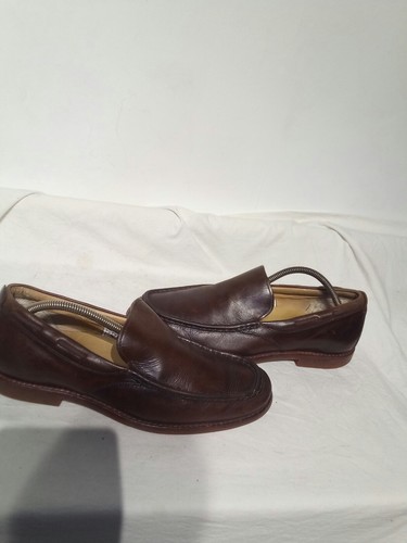 Scarpe mocassino da guida Ugg Australia da uomo in pelle marrone UK 9 Re Ba08