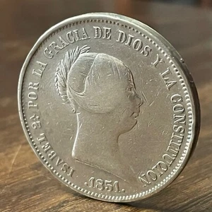 España 20 Reales del año 1851 de Isabel II ceca de Madrid - Imagen 1 de 8