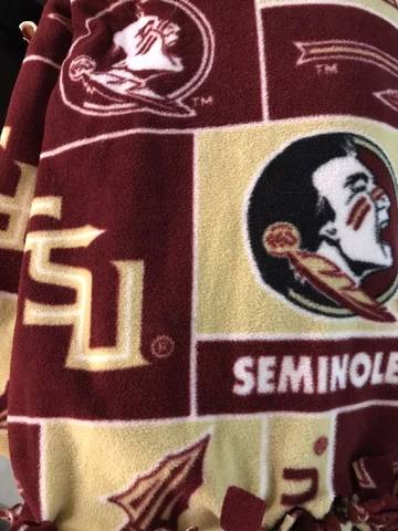 FSU Florida State University Blanket 82x 52 Plush Twin Throw Blanket Doble Side Cover