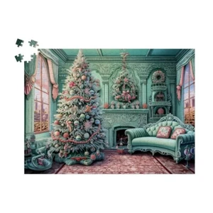 Christmas Joy Pfefferminz Holzpuzzle für Erwachsene 500 Teile Puzzle von Durazza - Bild 1 von 3