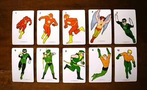 1977 The Flash Juego Cartas (1-10) Russell Mfg. Co. Super Hero Color-A-Deck - Imagen 1 de 3