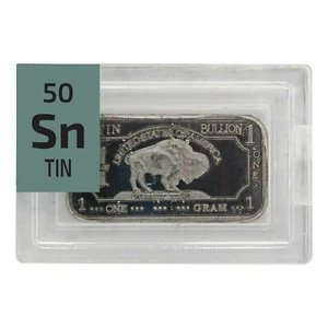 WHOLESALE 12 x Buffalo TIN METAL INGOT .999 pure Periodic Element tiles - Picture 1 of 2