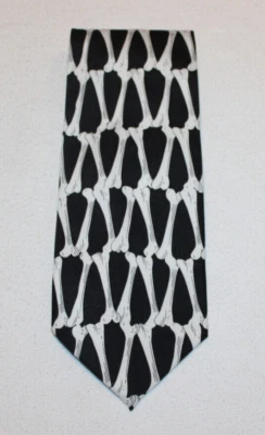Corbata de Halloween 100 % microfibra huesos blancos y negros The American Necktie Co. Foto 1 de 4