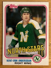 1981-82 Topps Kent-Erik Andersson Hockey Card #102 West Minnesota North Stars EX