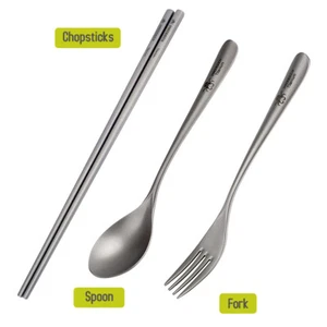 HWZBBEN Lightweight Titanium Fork for Home Outdoor titanium material N9L1 - Picture 1 of 10