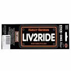Harley Davidson live to ride motorcycle bike sticker decal license plate tag new