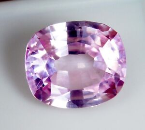Beautiful 12.60 Ct Natural  Brazilian Pink Kunzite Cushion Cut Loose Gemstone