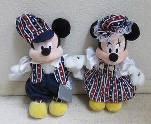 Disney Mickey & Minnie Beanies Dressed in Americana Outfits Fourth of July - Picture 1 of 1