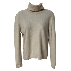 Suéter Vintage Escada Cuello Alto Beige Lana Cachemira Pullover Para Mujer 42 Mediano - Imagen 1 de 9