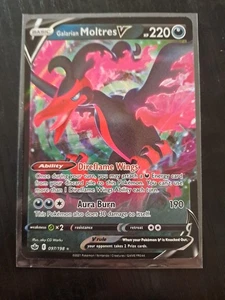 Galarian Moltres V 097/198 Swsh06: Sword & Shield-Chilling Reign Holo - Bild 1 von 2