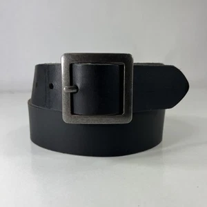 Breiter schwarzer Echtleder Gürtel - Made in USA - Größe 30 - Bild 1 von 8