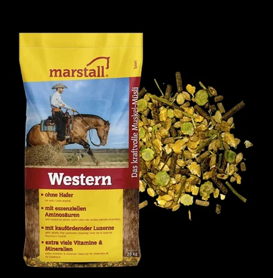 Marstall Western 20 kg Muskel-Müsli Pferdefutter Luzerne Aminosäure ohne Hafer - Bild 1 von 3