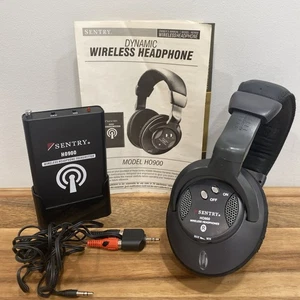 Sentry Wireless Cordless Headphones & Transmitter H0900 - Works - Foam Issue- - Picture 1 of 9