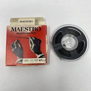 Nastro di registrazione Maestro bobina a bobina 150 piedi Mylar con scatola rosso - Foto 1 di 6