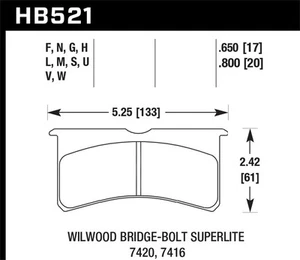 Hawk Performance Hb521g 650 Dtc 60 Disc Brake Pad - Picture 1 of 8