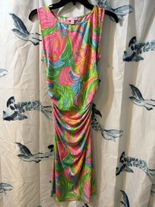 Lilly Pulitzer Madeira Dress So A Peeling Bodycon Side Ruched Size Women’s S - Picture 1 of 7