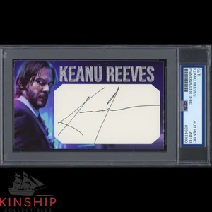 Keanu Reeves signed Cut 3x5 Custom Card PSA DNA Slab Matrix Actor Auto C5115 - Picture 1 of 2