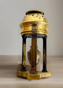Vintage Neocassical Style Brass Gazebo/Censor with Urn, 6-3/4" Tall - Picture 1 of 16