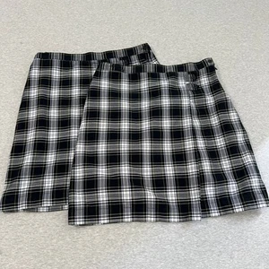 Lands End School Uniform Skirt Girls 16+ Plaid Academia Below Knee Pocket Lot 2 - Picture 1 of 14