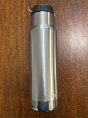 New Klean Kanteen 12oz Insulated Bottle With Screw On Lids Silver