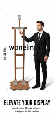 Soporte de exhibición de armadura de madera medieval de 5 pies | Traje de caballero y soporte para casco | Hecho a mano Foto 1 de 4