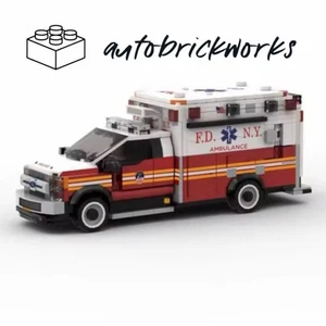 728 Pcs FDNY New York Fire Department Ambulance Vehicle Building Brick Set UK - Picture 1 of 6