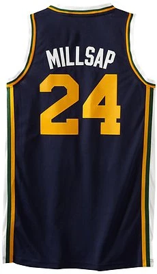 ADIDAS UTAH JAZZ PAUL MILLSAP JERSEY XXL 2XL SWINGMAN REV 30 ATLANTA HAWKS BLUE - Image 1 of 4