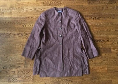 Женская винтажная льняная коричневая куртка Bally - размер IT 42 - Изображение 1 из 4