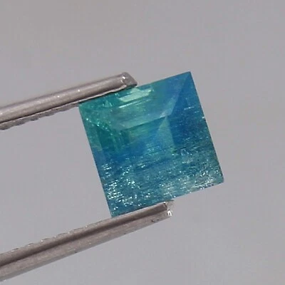 AAA Natural Azul Verde Ceilán Teal Zafiro Suelto Cuadrado Piedras Preciosas Corte 1.25 CT Foto 1 de 4
