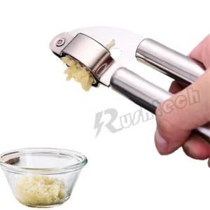 Stainless Steel Garlic Press Crusher Squeezer Masher Professional Kitchen Tool - Picture 1 of 8