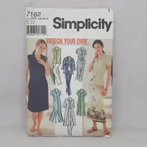 Simplicity Sewing Pattern #7162-Design Your Own Career-Size 6-8-10-12-Uncut-F/F - Picture 1 of 6