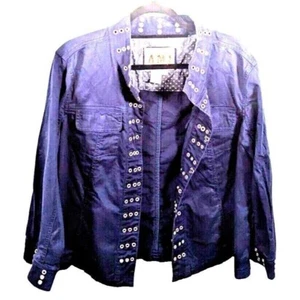 AMI women's open jacket with embellishments XL blk preowned - Picture 1 of 5