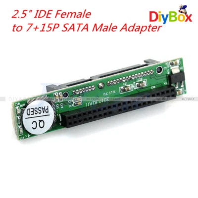 44pin 2.5" IDE HDD Drive Female to 7+15pin Male SATA Adapter Converter Card - Image 1 of 4