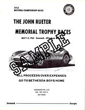 May 1-2, 1965 John Rueter Memorial Trophy Races - Program, Application & Tickets