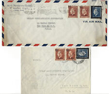 GREECE, Athens - 10 vintage Air Mail stamped envelopes dated 1946 mailed to NYC.