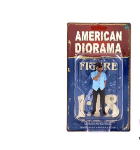 Weekend I Blue Shirt Male Man American Diorama 38209 1:18 3.75" - Picture 1 of 1