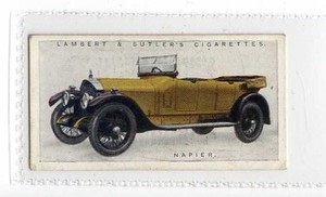 (Jy833-100) Lambert & Butler,Motor Cars A Series,Napier,1922 #16