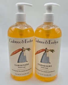Crabtree & Evelyn Gardeners Hand Soap 16.9 oz NEW with Pump Lot X 2 - Picture 1 of 2