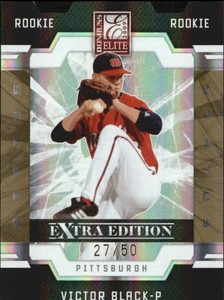 2009 Donruss Elite Extra Edition Status Gold #75 Victor Black /50