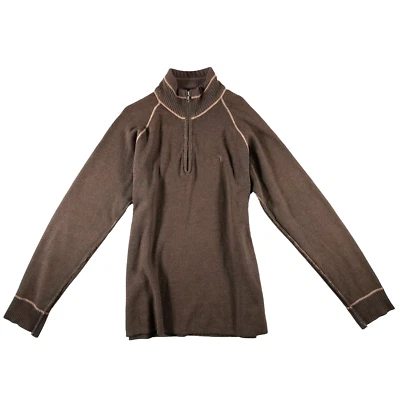The North Face Men's Sweater Long Sleeve Wool Blend 1/2 Zip Pullover Brown Large - Image 1 of 4