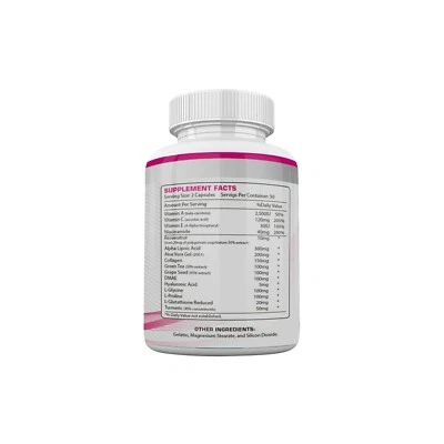 (1) ANTI-WRINKLE Max Supplements 60 capsules w/ Resveratrol, Collagen DMAE Pills - Image 1 of 3