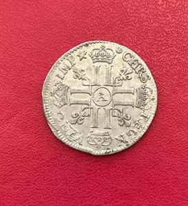 Belle monnaie de Louis XIV, 1/4 d'écu aux 8 L 1691 A (atelier Paris) - Picture 1 of 2