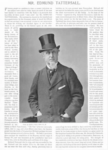 Edmund Tattersall 1895 subastador de caballos de carreras - Imagen 1 de 1