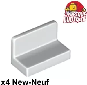 Lego 4x Panel Panneau 1x2x1 rounded corners blanc/white 4865b NEUF - Imagen 1 de 1